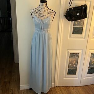 Japna Light Blue Lace Maxi Dress